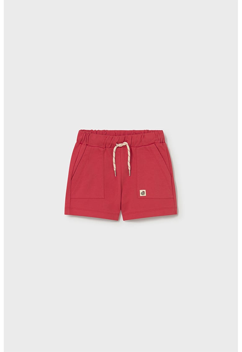 Pantaloni scurti de bumbac cu talie ajustabila - Rosu