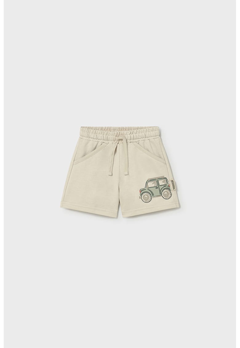 Pantaloni scurti cu talie ajustabila - Verde pal/Bej deschis