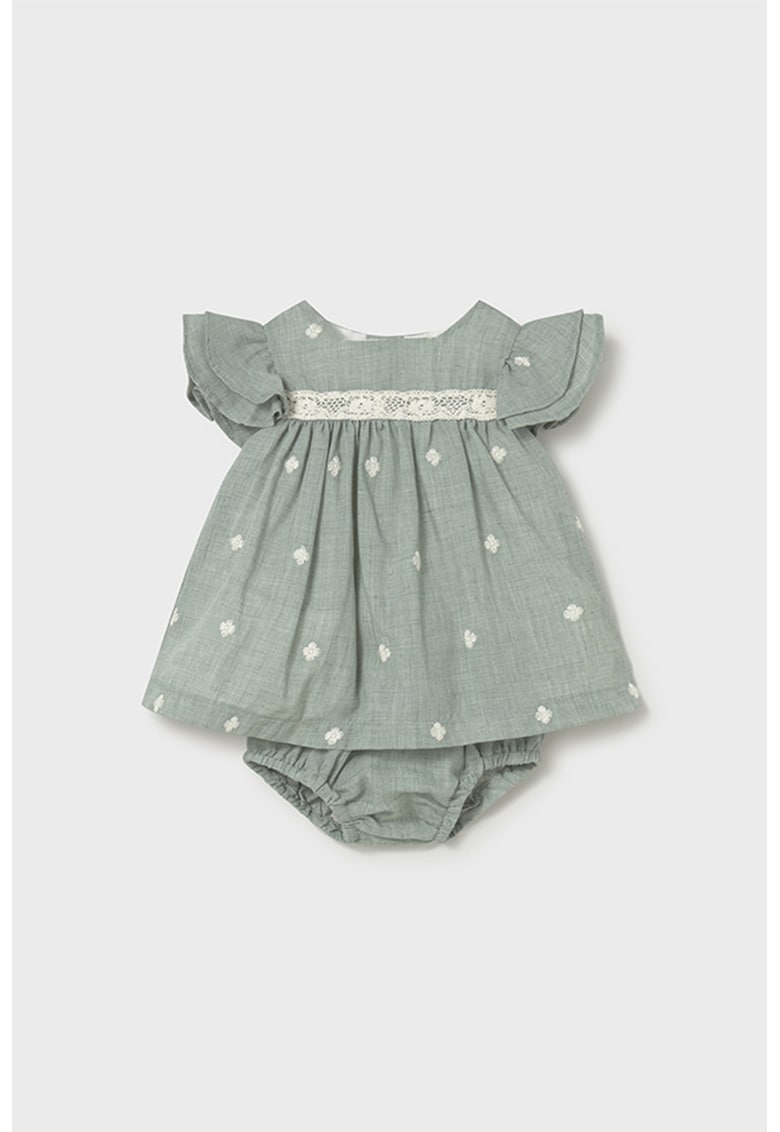 Set de rochie evazata si chiloti - 2 piese - Verde sparanghel