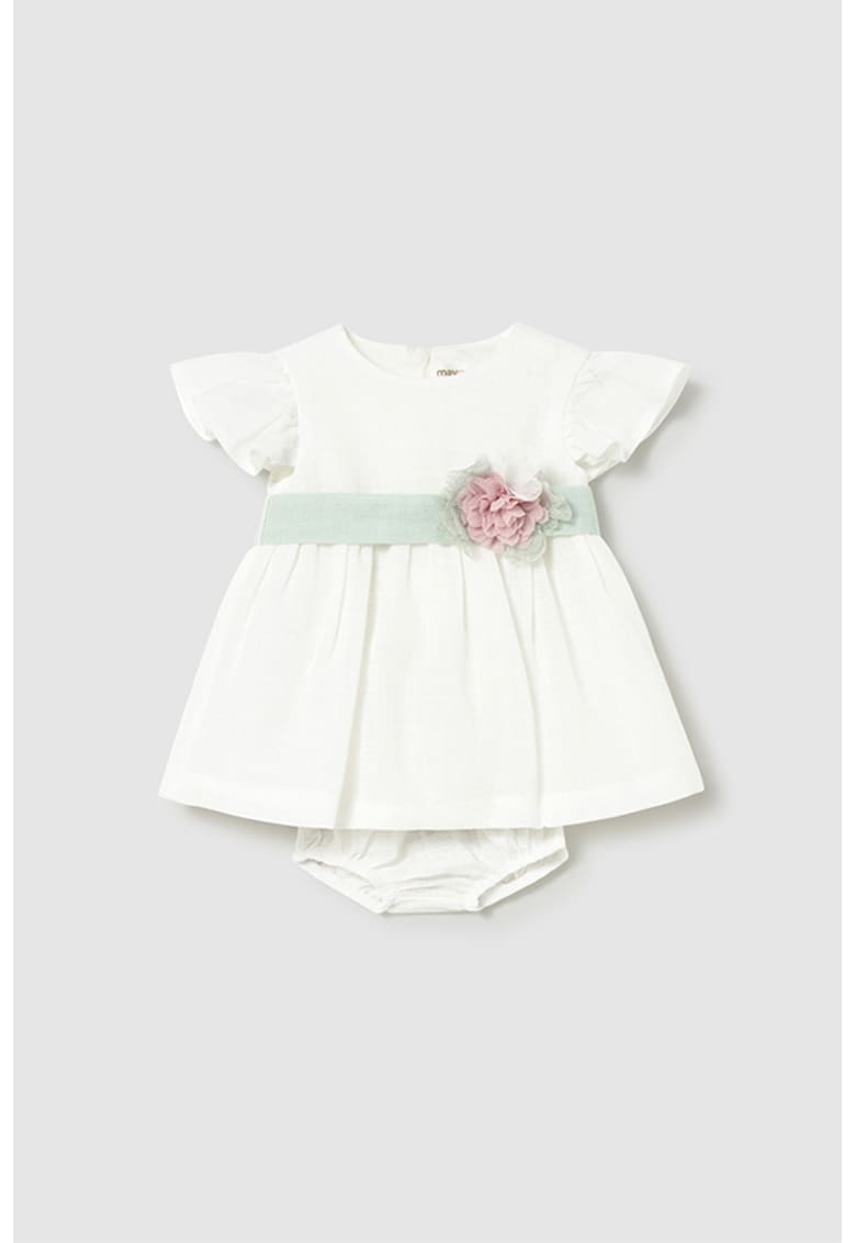 Rochie cu pliuri si chiloti - Alb murdar