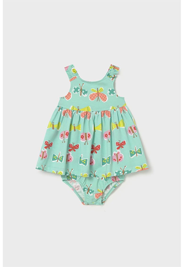 Rochie cu imprimeu si chilotei - Turcoaz