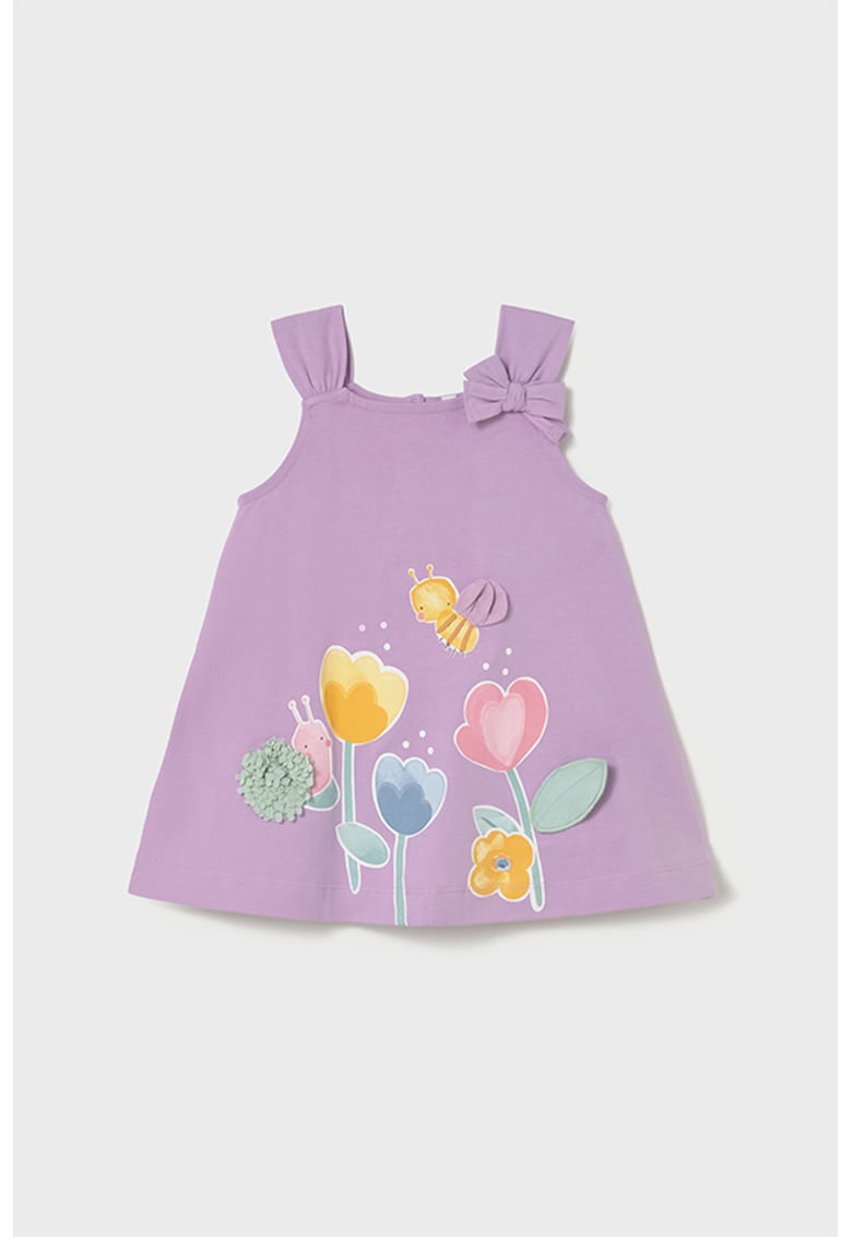 Rochie cu imprimeu fara maneci - Lila