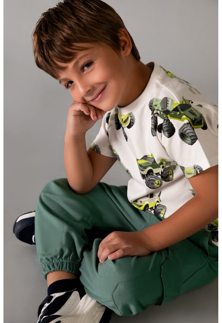 Pantaloni de trening relaxed fit cu snur de ajustare - Verde