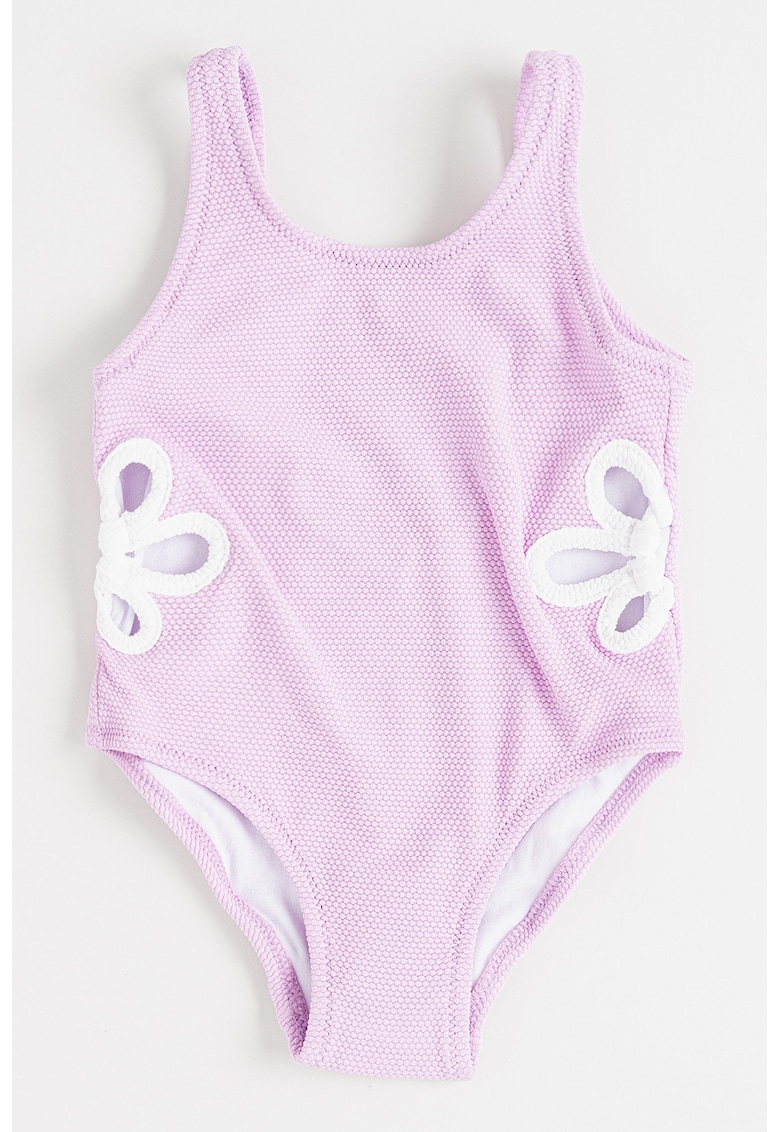 Costum de baie intreg cu decupaj in forma de U - Lila