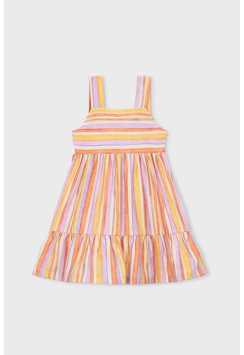 Rochie evazata cu dungi - Multicolor