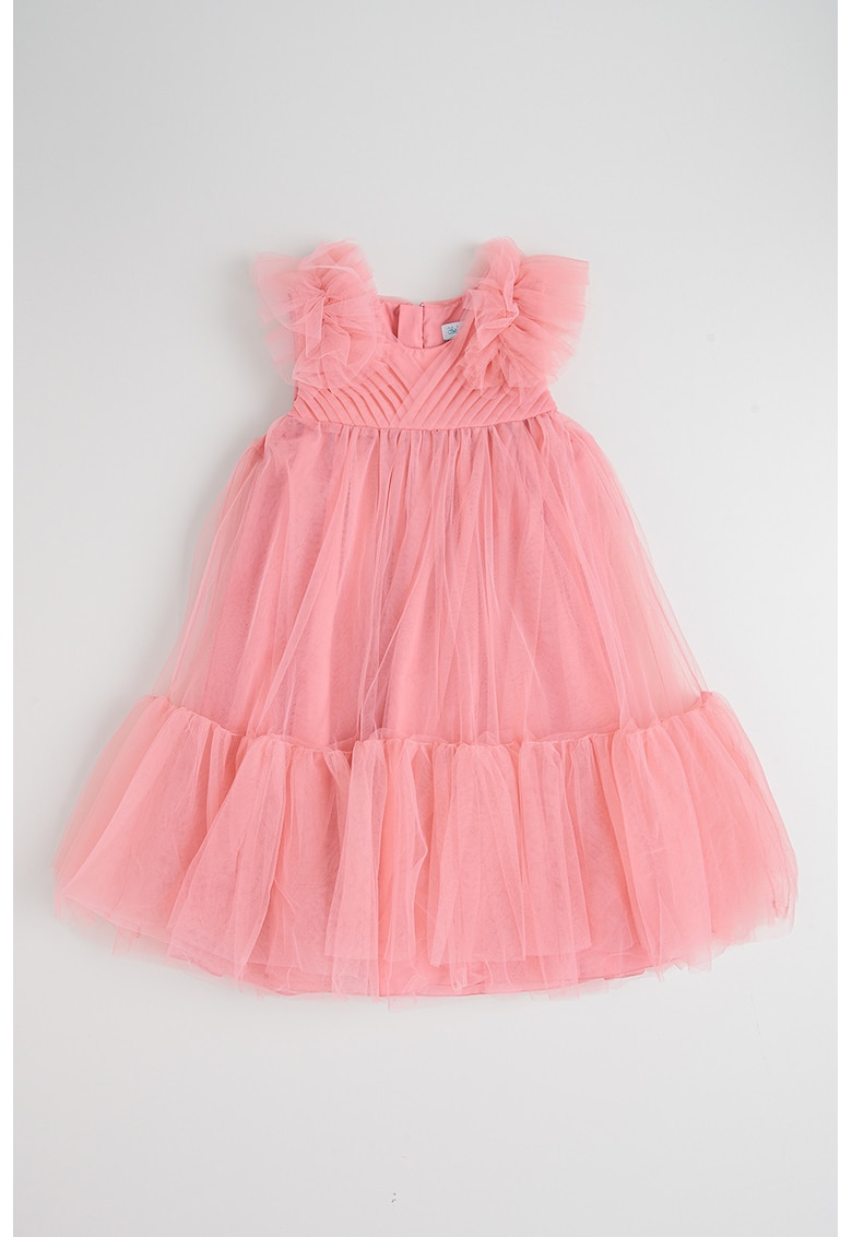 Rochie evazata din tul - Roz deschis