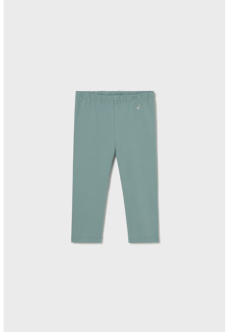 Colanti din amestec de bumbac cu talie elastica - Verde deschis