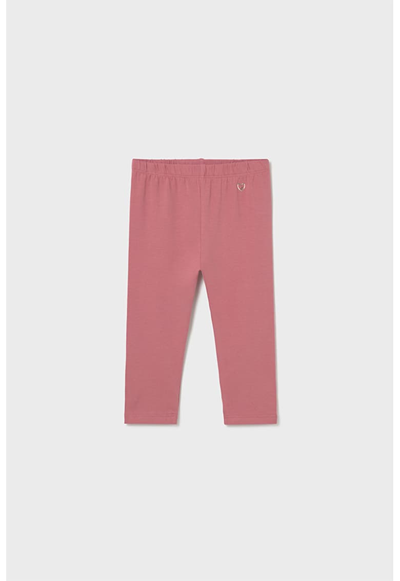 Colanti din amestec de bumbac cu talie elastica - Roz inchis