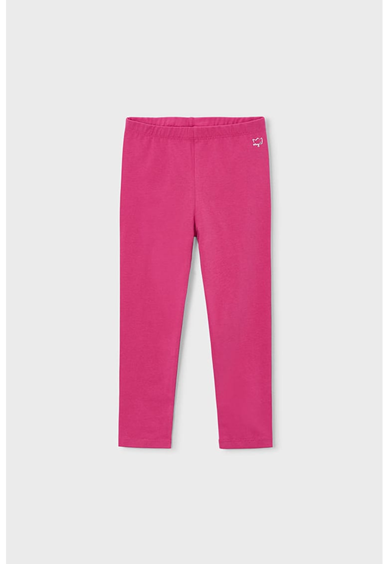 Colanti din amestec de bumbac cu talie elastica - Roz aprins