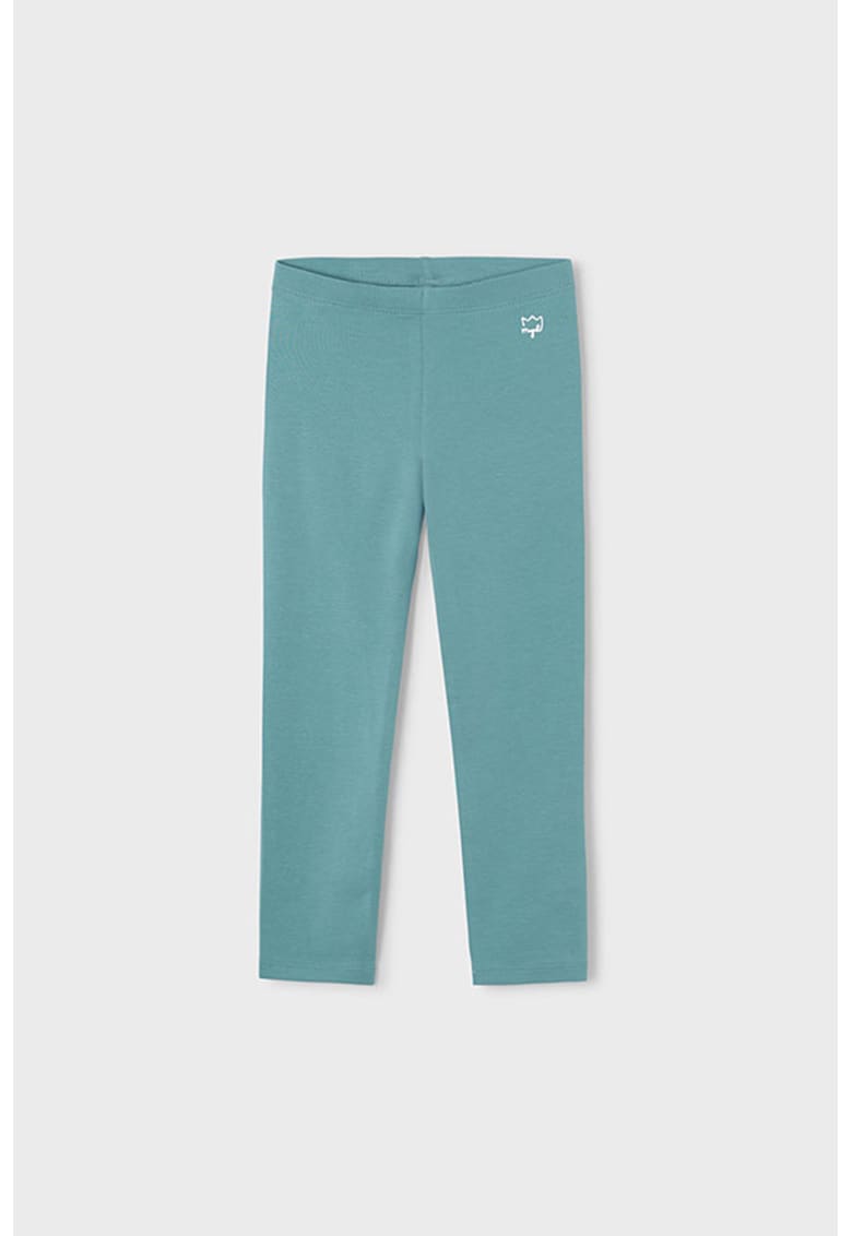 Colanti din amestec de bumbac cu talie elastica - Verde