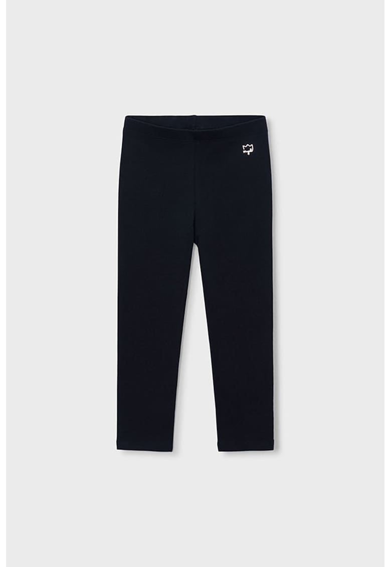 Colanti din amestec de bumbac cu talie elastica - Negru stins