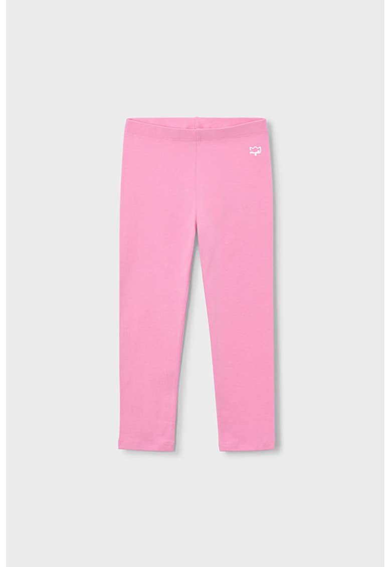 Colanti din amestec de bumbac cu talie elastica - Roz somon