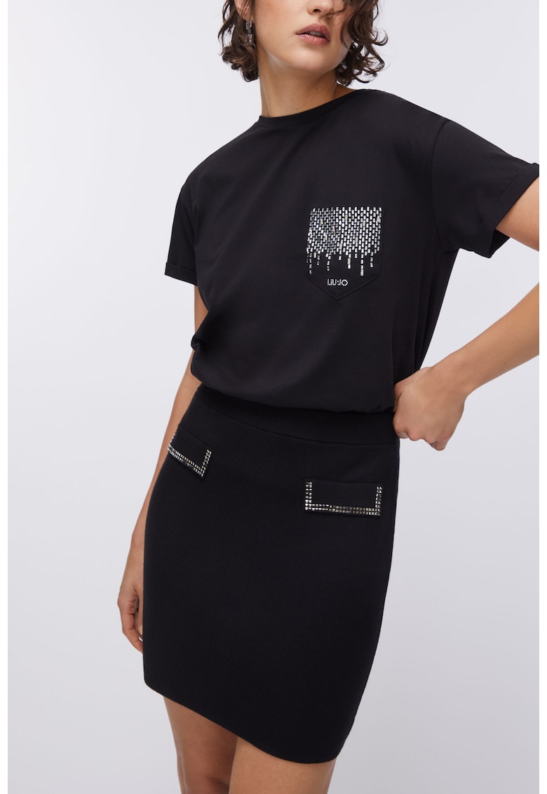 Fusta mini cambrata - Negru