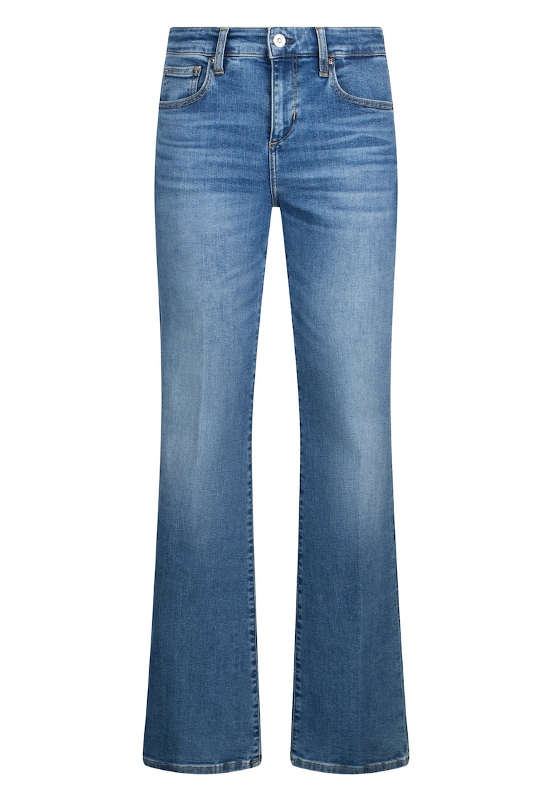 Blugi bootcut cu talie inalta - Bleumarin