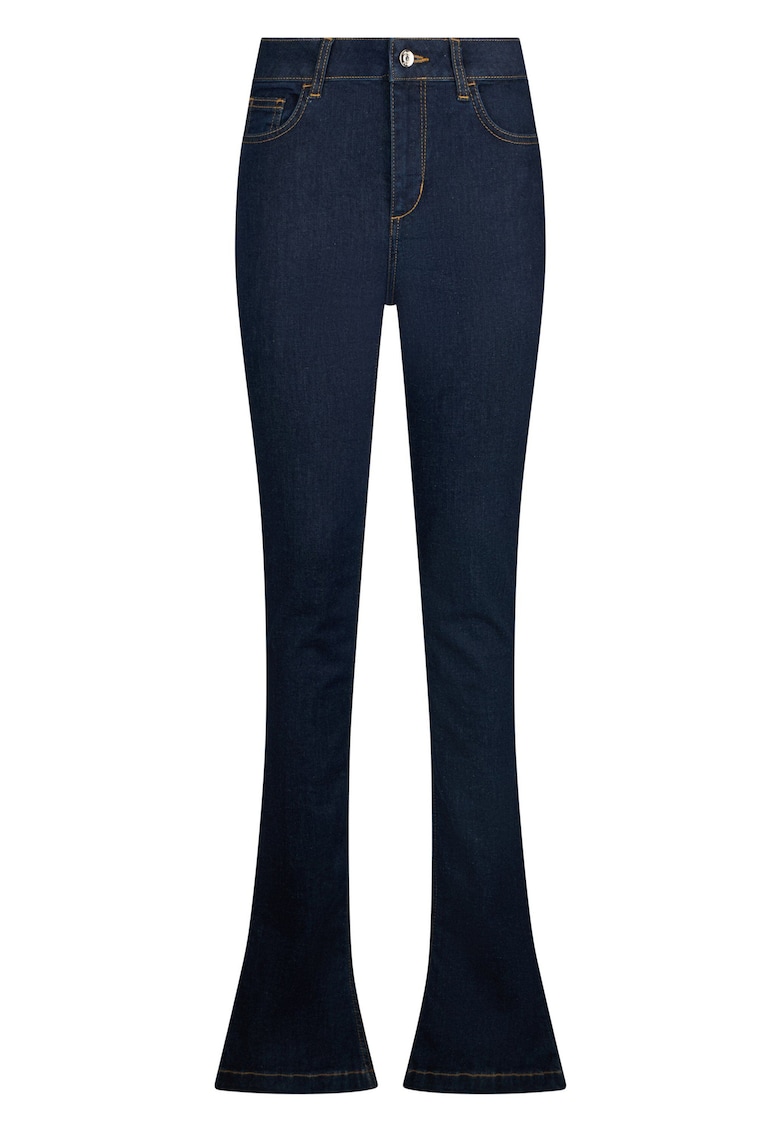 Blugi evazati cu talie inalta - Bleumarin