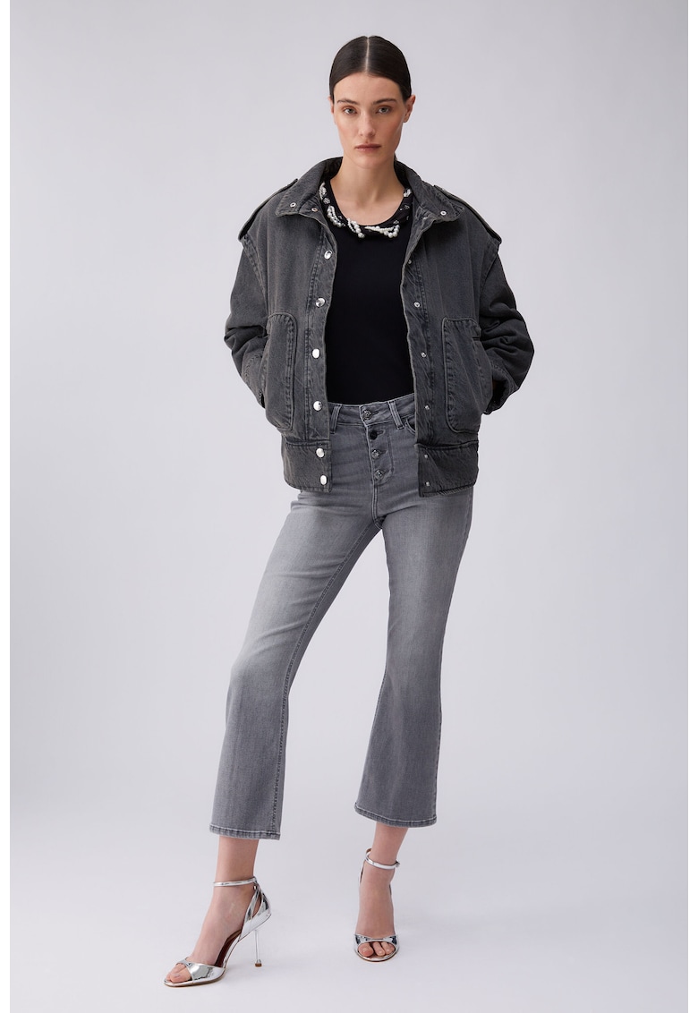 Blugi bootcut din amestec de lyocell - Gri