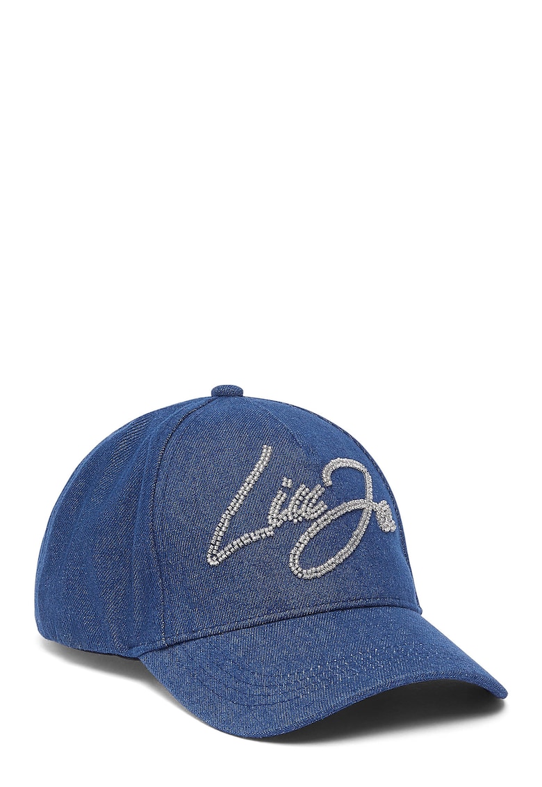 Sapca din denim cu logo - Bleumarin