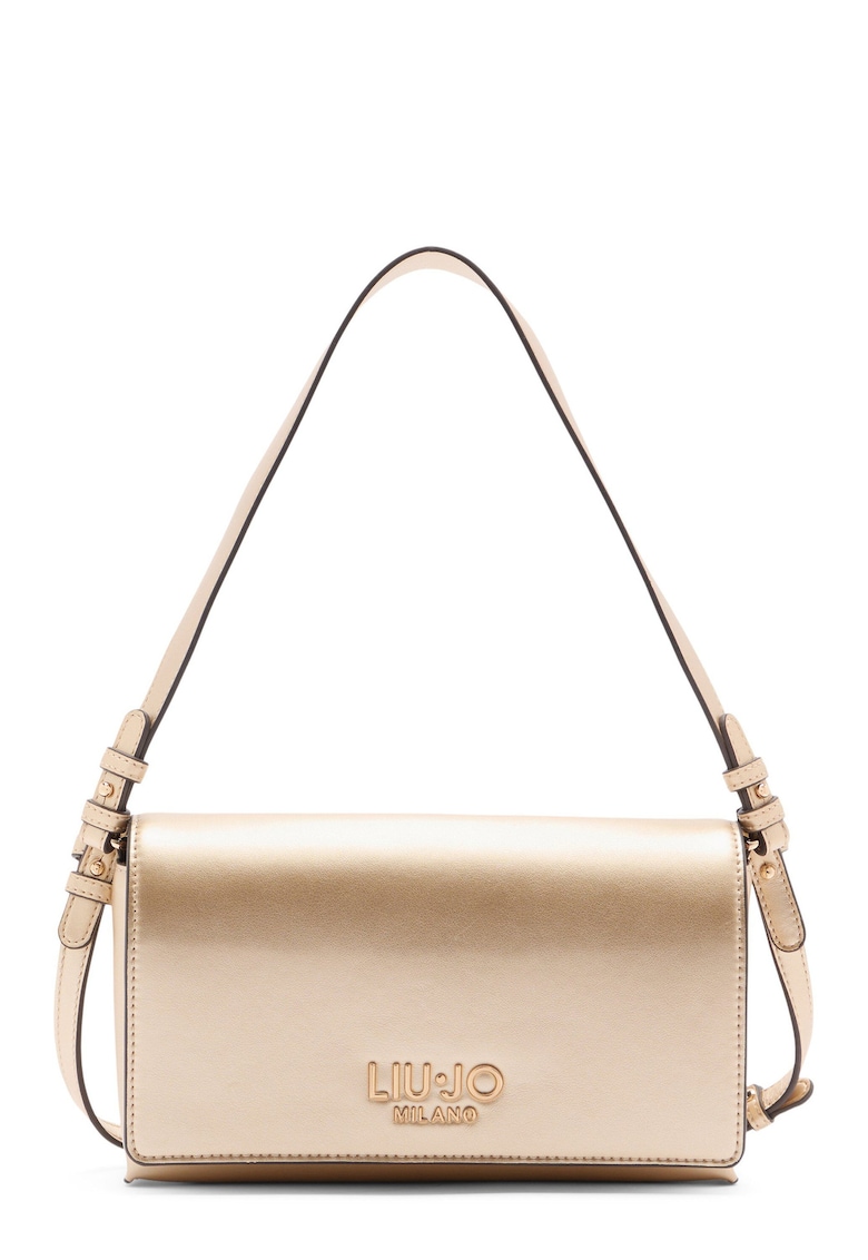 Geanta crossbody cu aplicatie loo metalica - Auriu