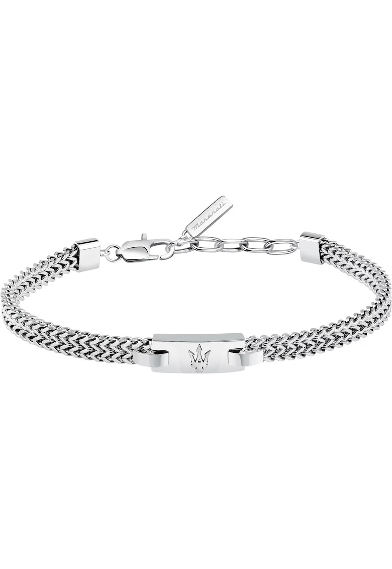 Bratara barbati ajustabila 19+3cm inox argintiu