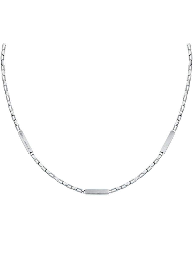 Colier bărbați inox - ajustabil 45+5 cm - argintiu