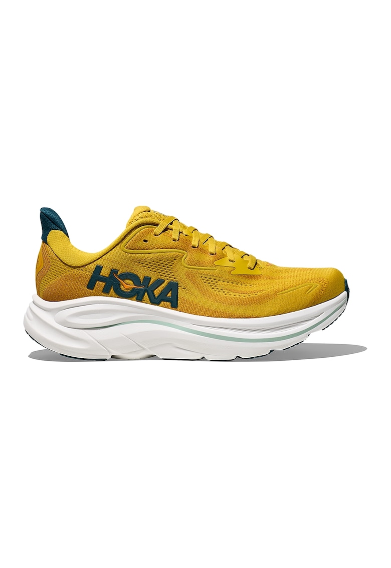 Pantofi Clifton 10 cu logo pentru alergare - Ocru