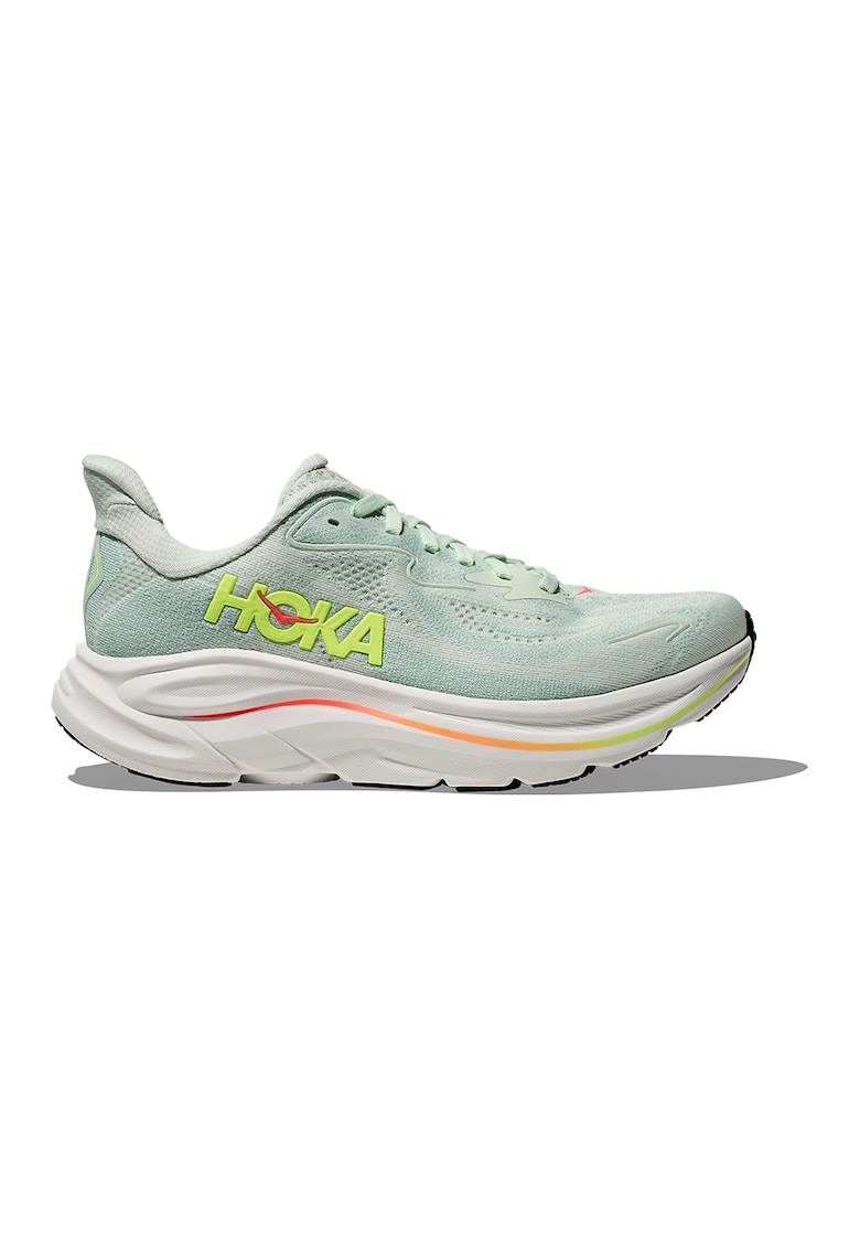 Pantofi Clifton 10 pentru alergare - Portocaliu/Verde neon/Verde deschis
