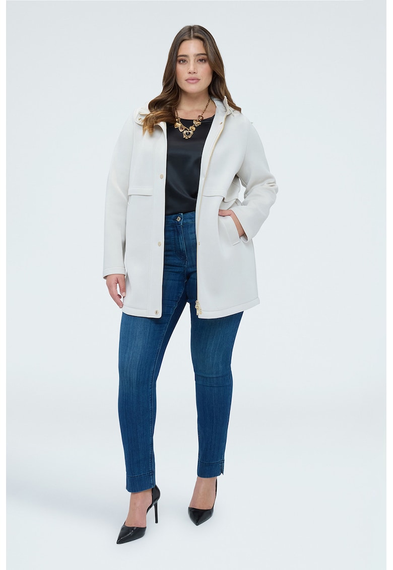 Blugi skinny cu aspect decolorat - Albastru