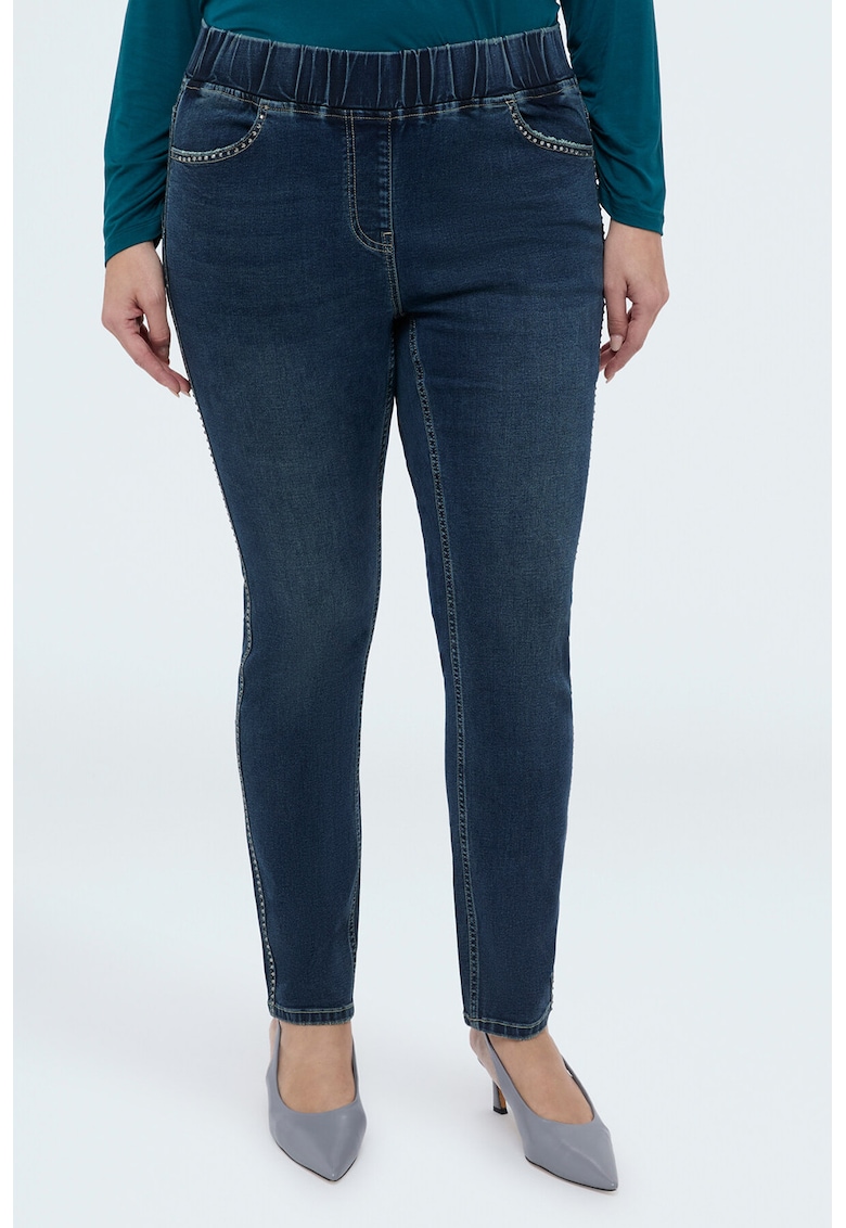 Jeggings cu talie inalta - Albastru ultramarin