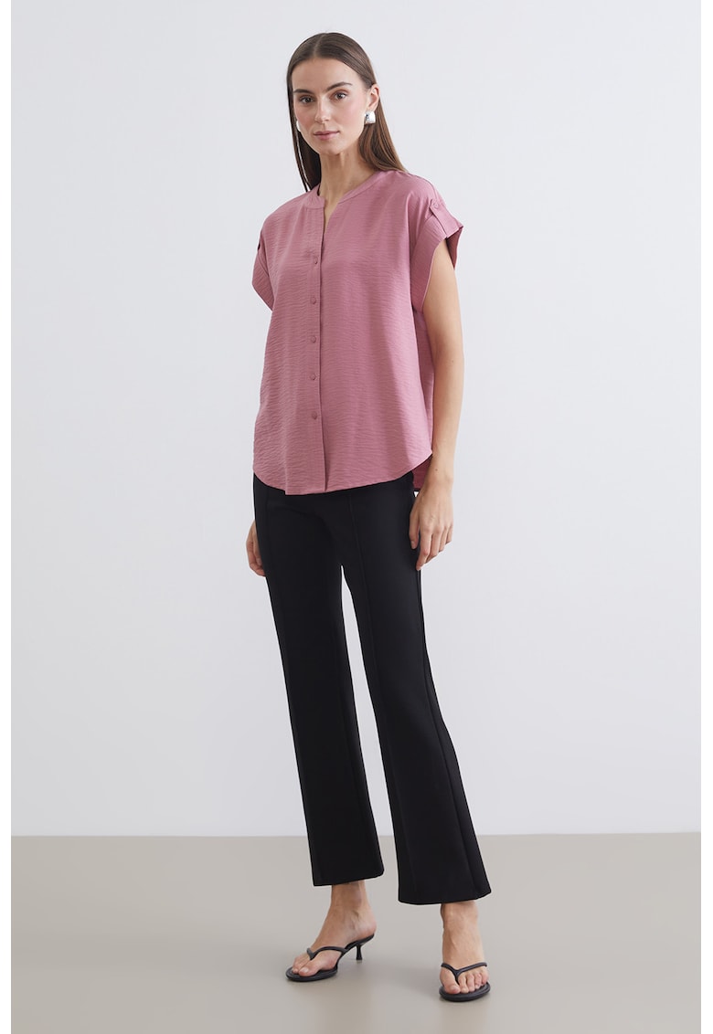 Pantaloni crop kick flare - Negru