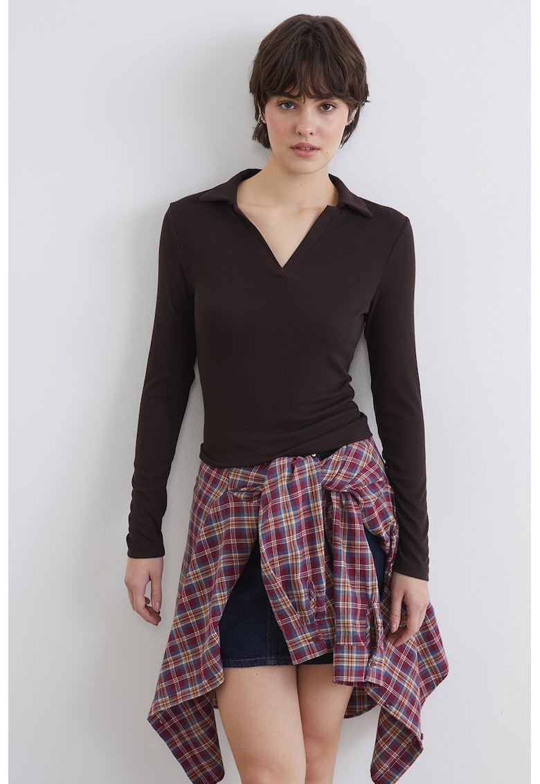 Bluza polo extra slim fit - Maro