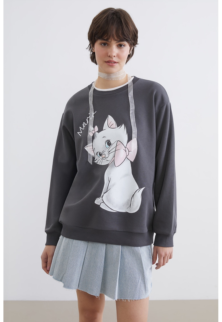 B;luza de trening supradimensionata The Aristocats - Gri antracit
