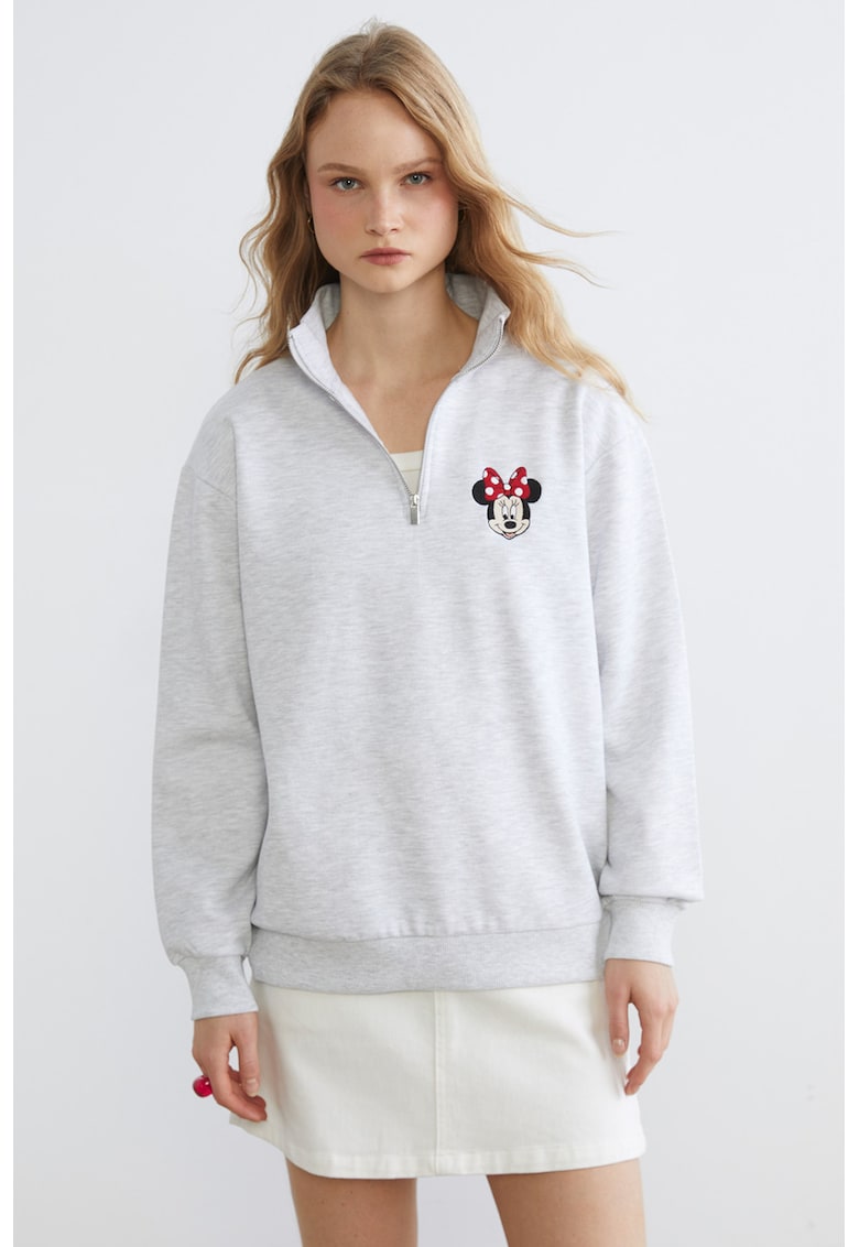 Bluza de trening cu Minnie Mouse - Gri melange