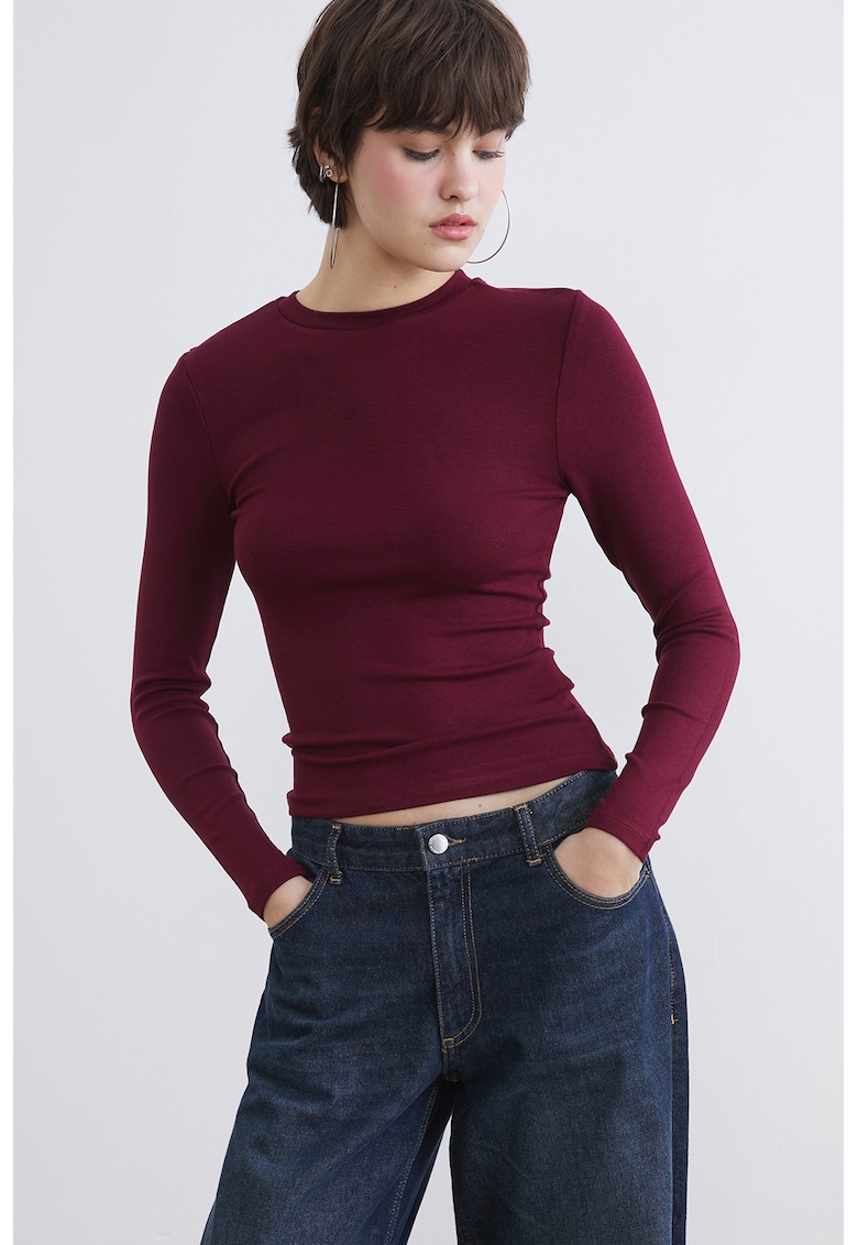 Bluza slim fit - Violet pruna