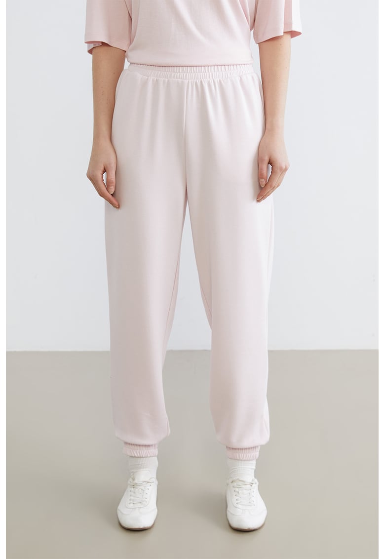 Pantaloni de trening relaxed fit - Roz deschis