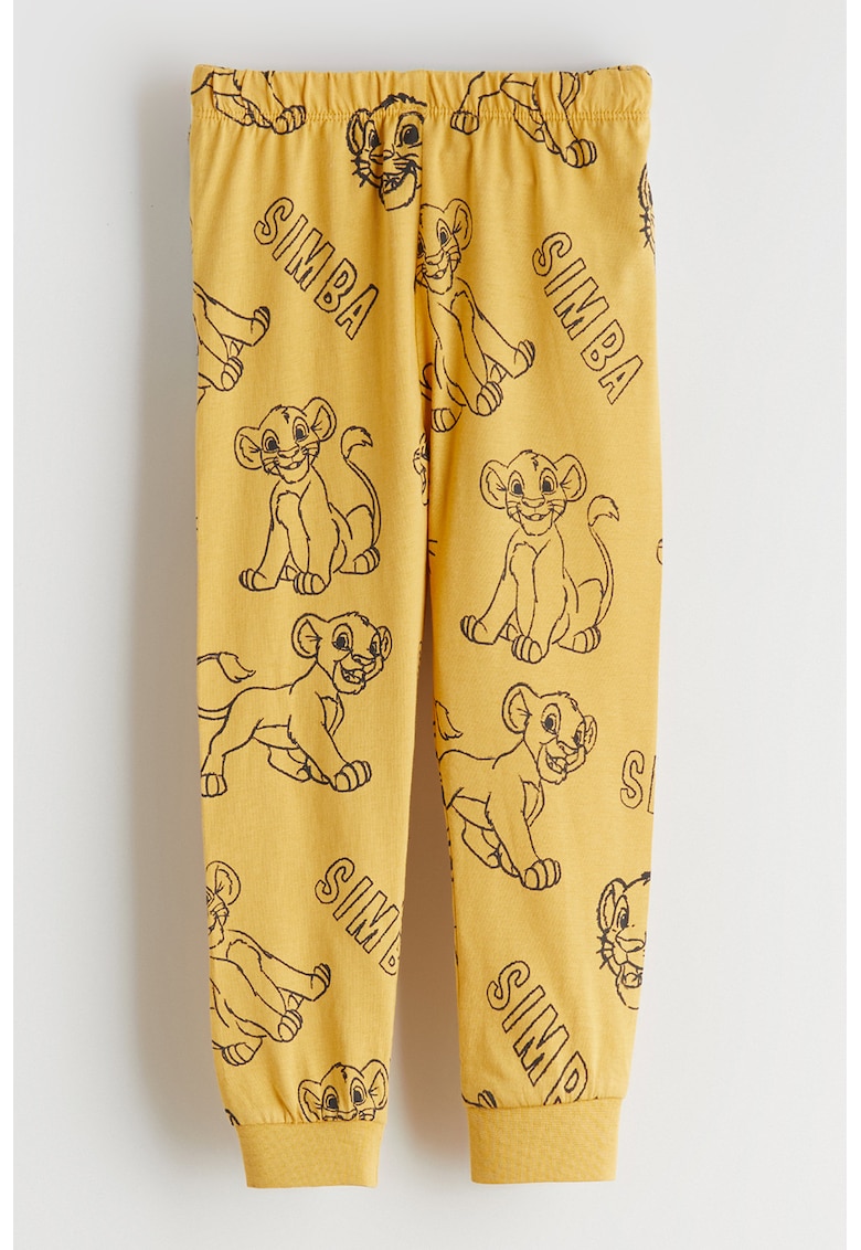 Pantaloni cu imprimeu grafic - Galben
