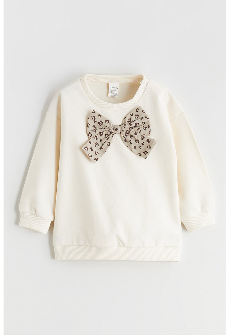 Bluza de trening cu aplicatie funda - Crem
