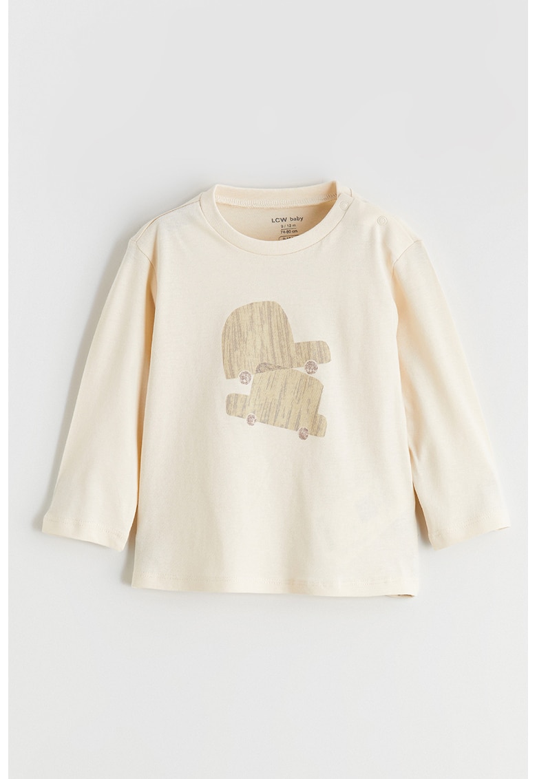 Bluza cu imprimeu grafic - Bej deschis