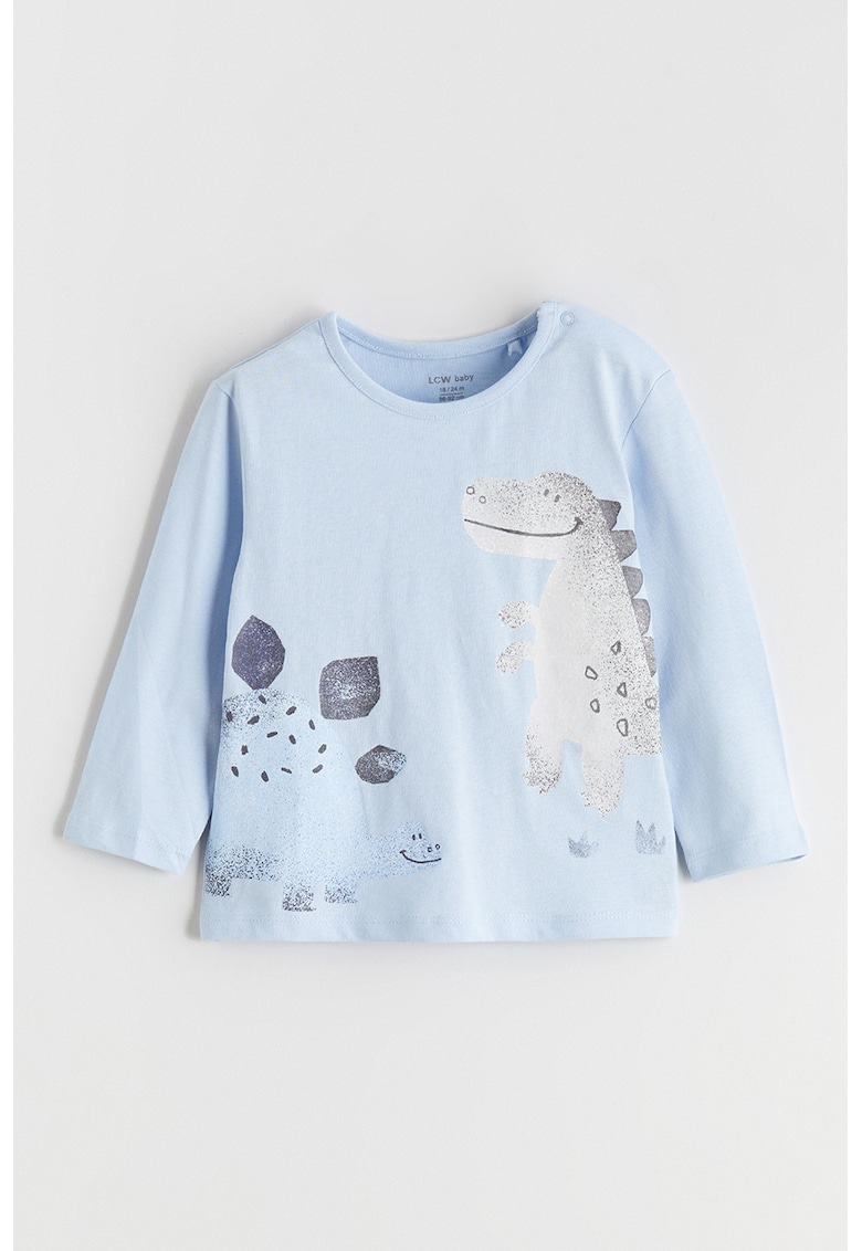Bluza cu imprimeu grafic - Albastru deschis