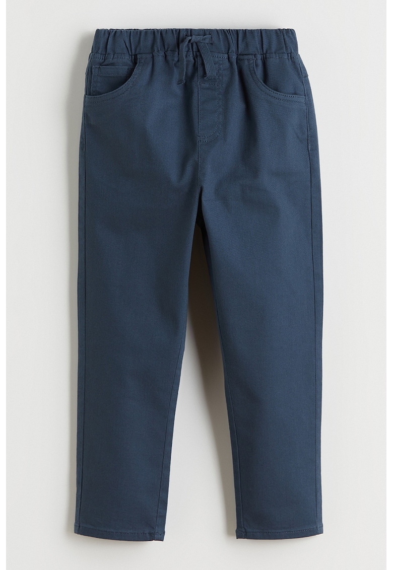 Pantaloni jogger din amestec de bumbac - Bleumarin