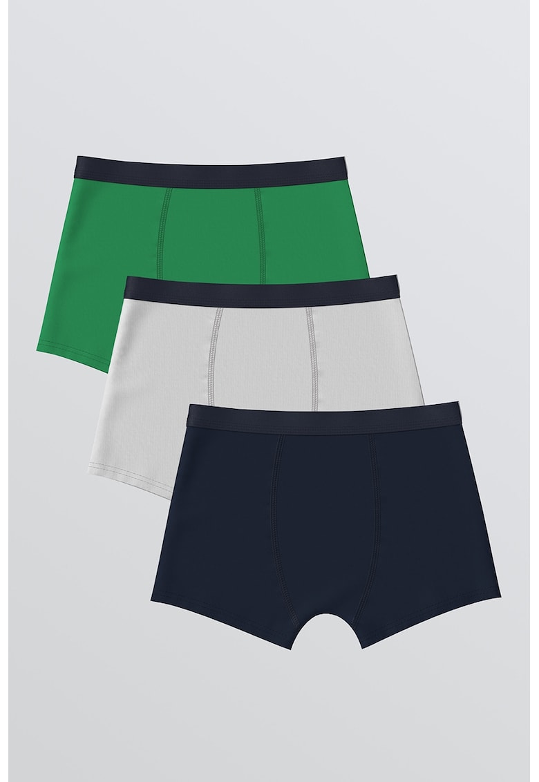 Set de boxeri - 3 perechi - Verde/Gri/Bleumarin