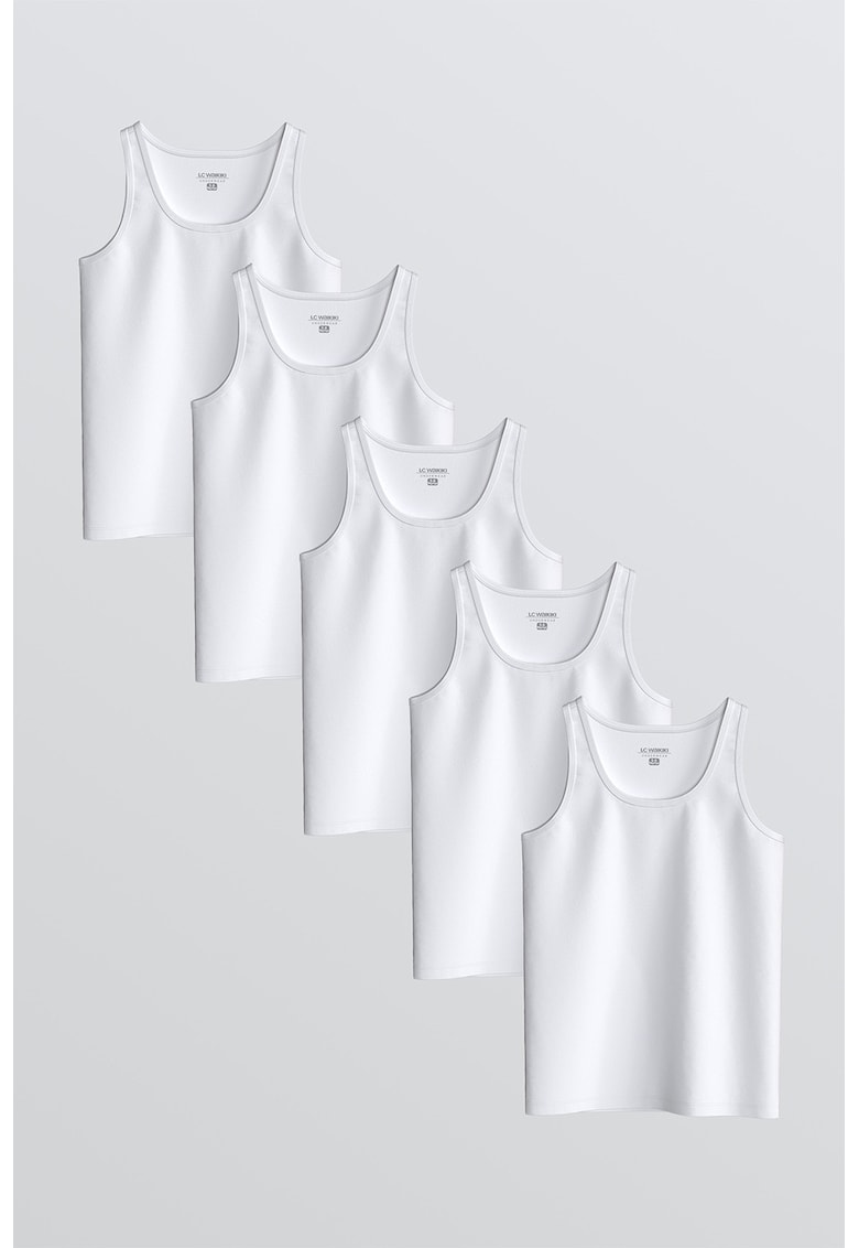 Set de top-uri- 3 piese - Alb
