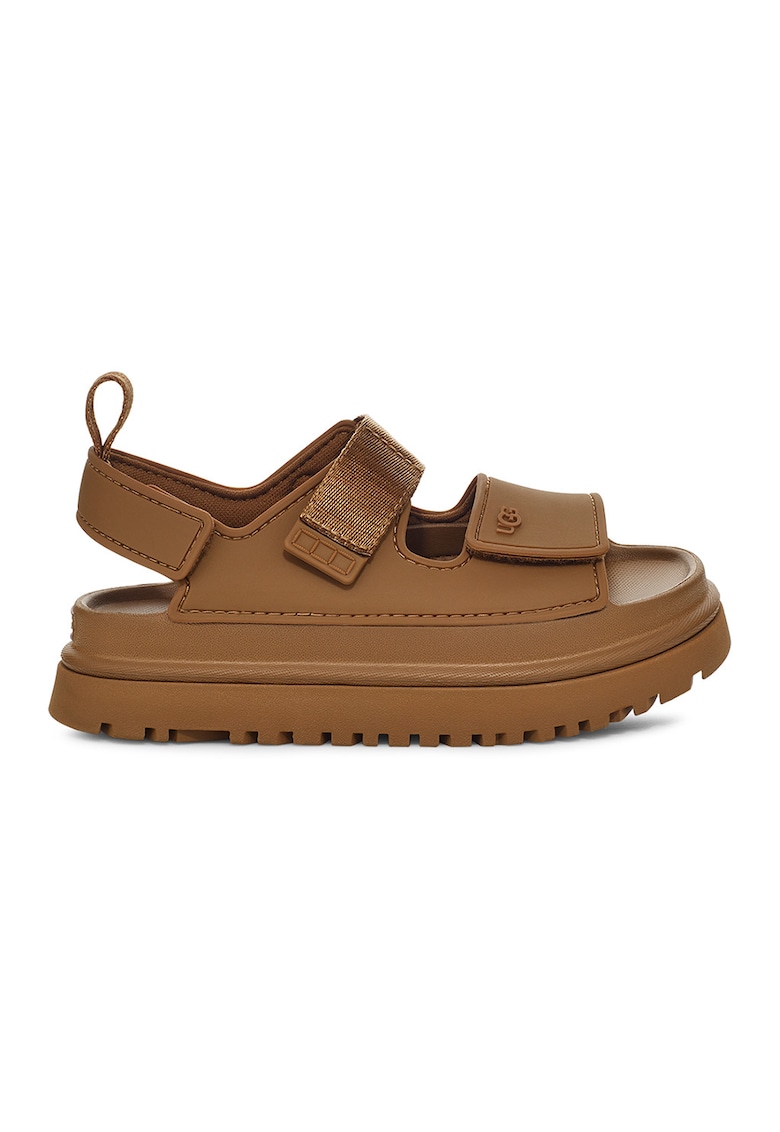 Sandale cu talpa flatform Golden Glow - Maro