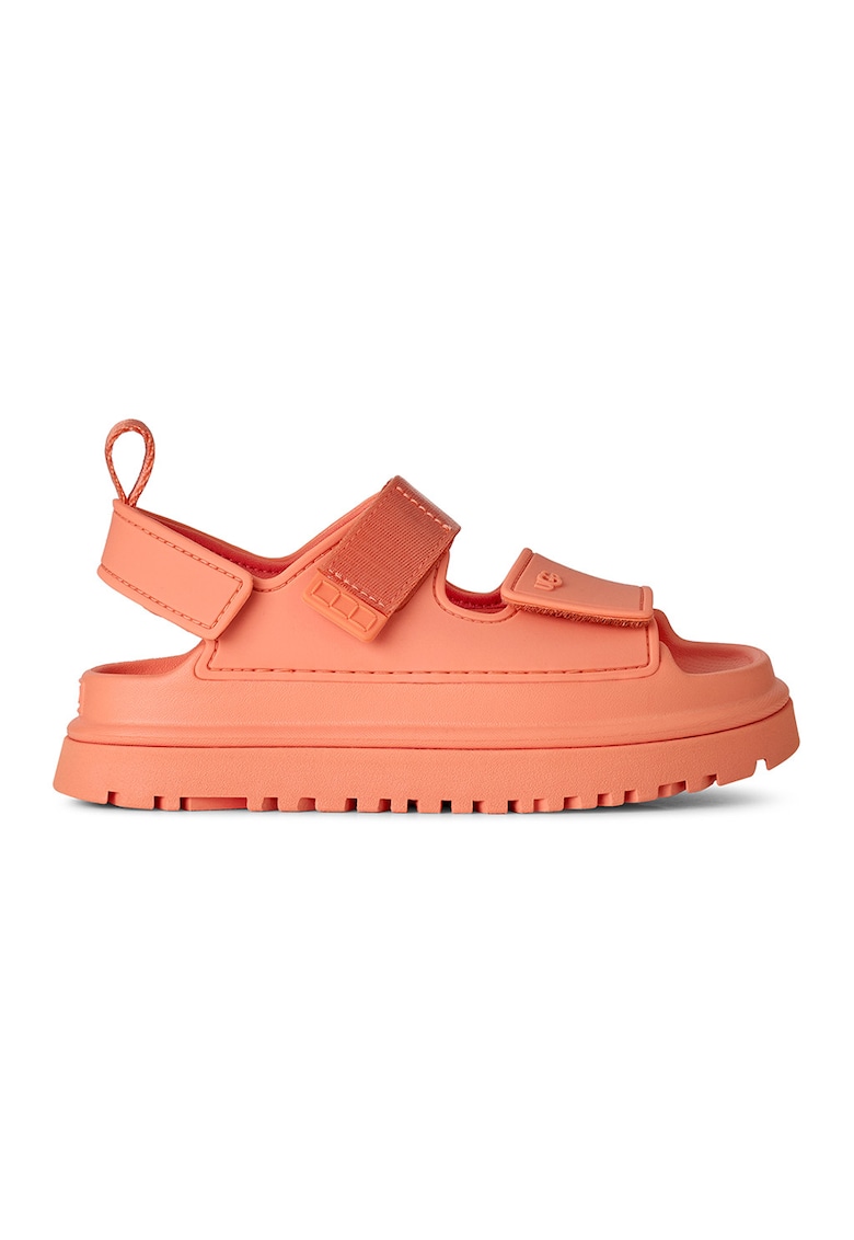 Sandale cu talpa flatform Golden Glow - Roz somon