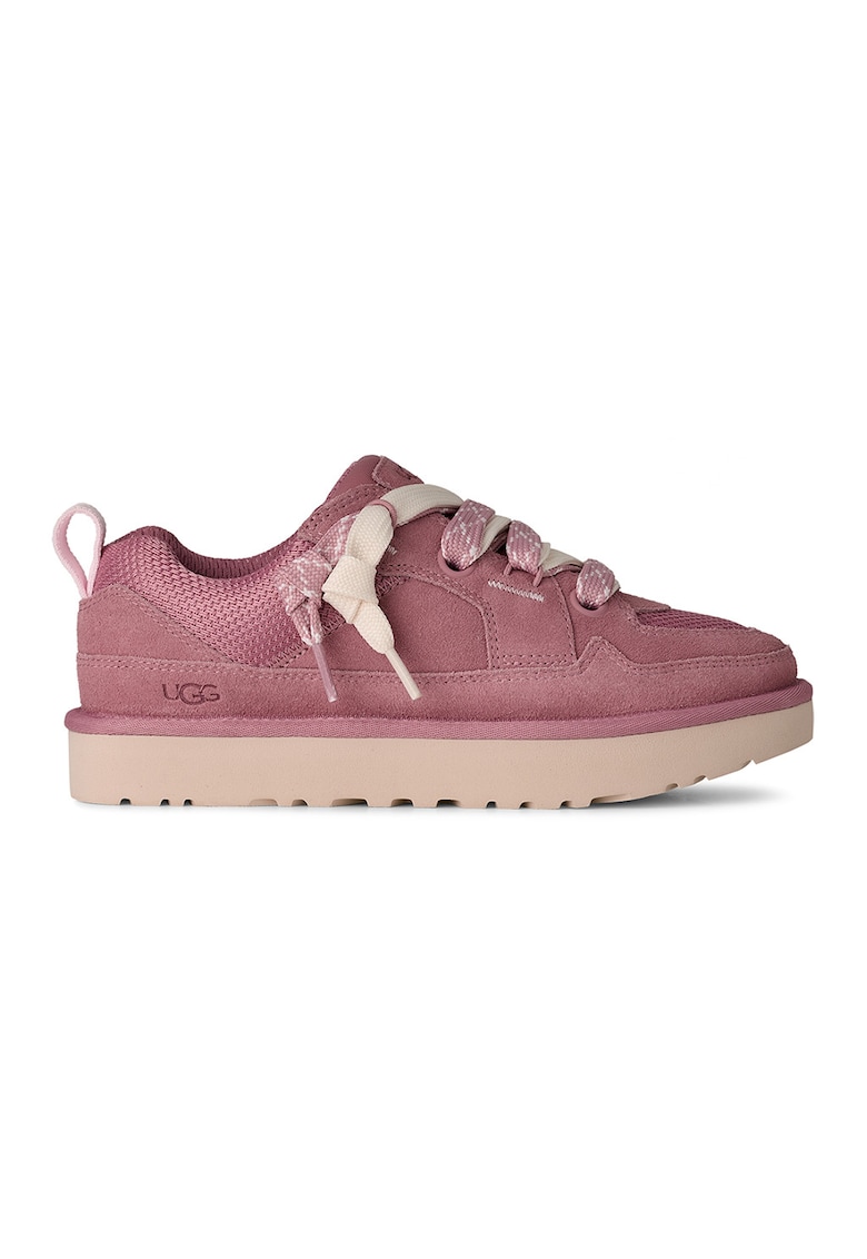 Pantofi sport din piele intoarsa si plasa Lo Lowmel - Roz prafuit