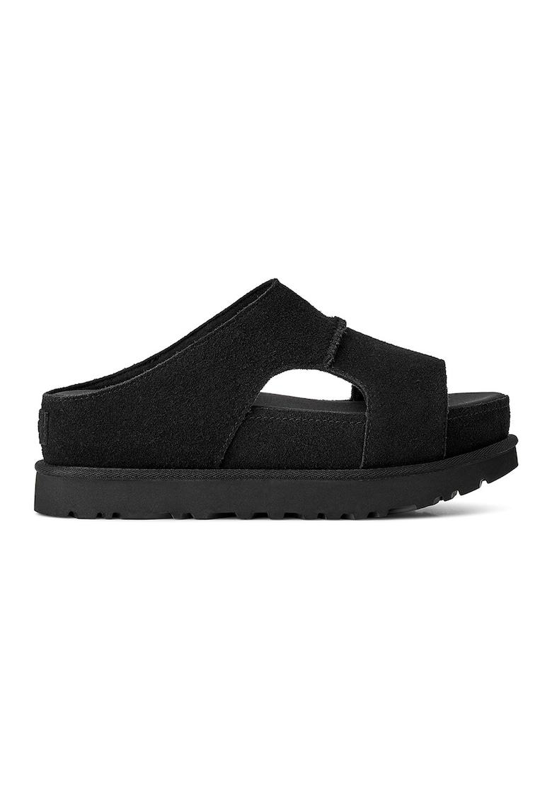 Papuci din piele intoarsa Goldenstar Hi Cutout - Negru
