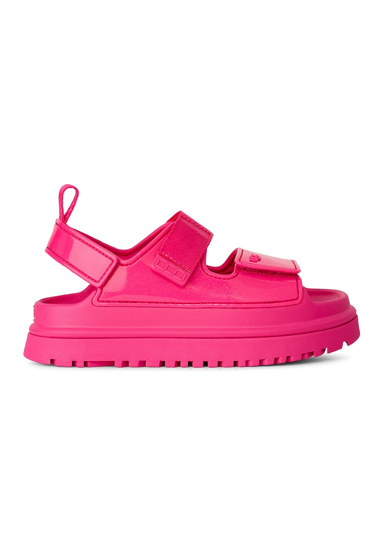 Sandale cu inchidere velcro Golden Glow - Fucsia