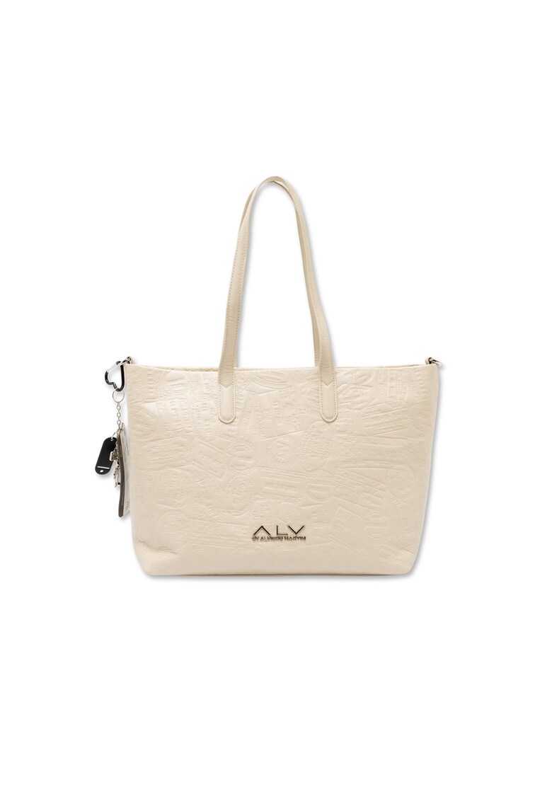 Geanta tote de piele ecologica Seraphina Chic - Crem