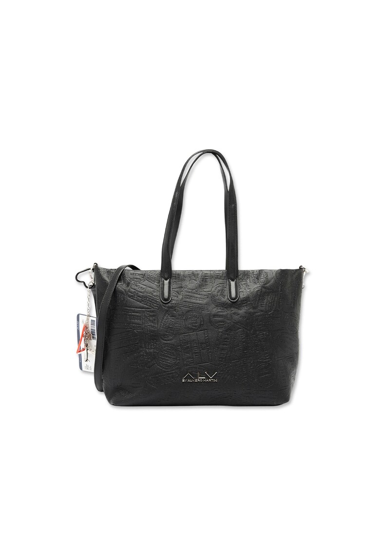 Geanta tote de piele ecologica Seraphina Chic - Negru