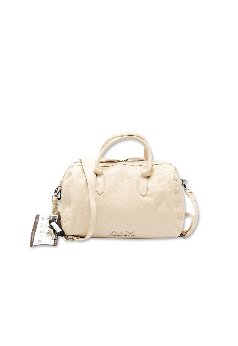 Geanta duffle de piele ecologica Seraphine Chic - Crem