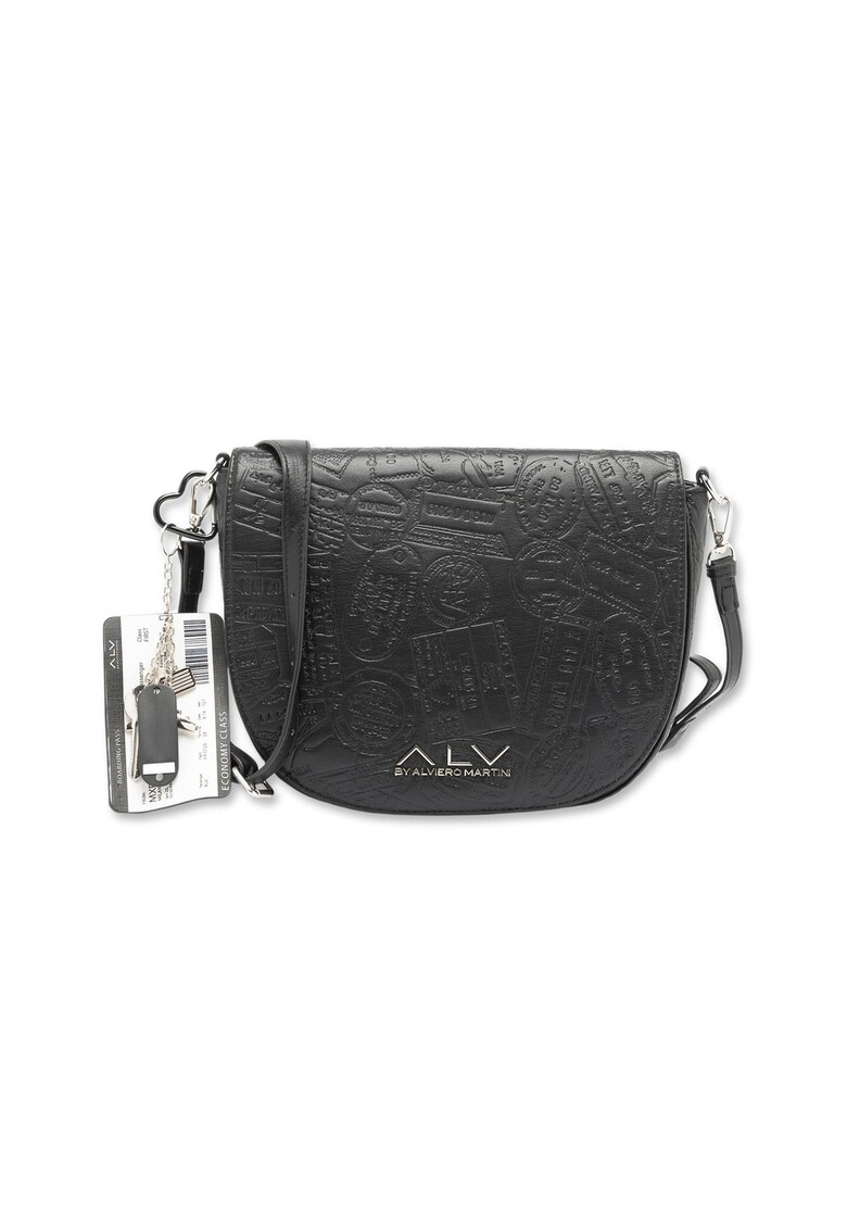 Geanta crossbody de piele ecologica Auralia Prime - Negru